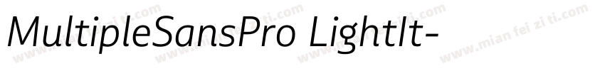 MultipleSansPro LightIt字体转换